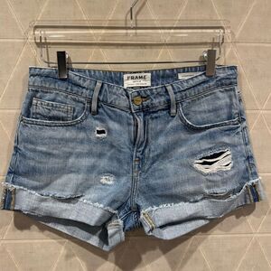 FRAME Le Grand Garçon Short in Blue